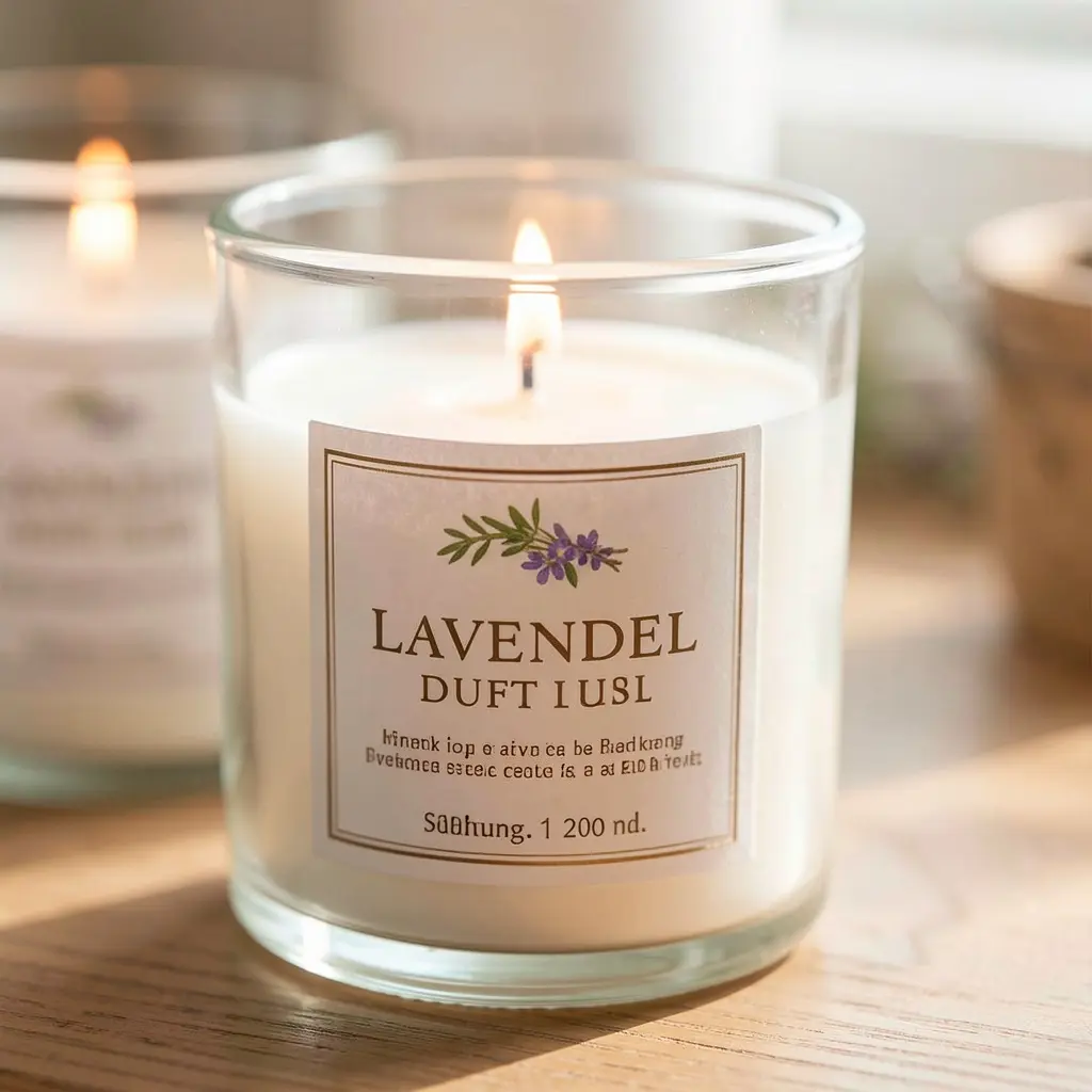 Lavendel duftlys i glass